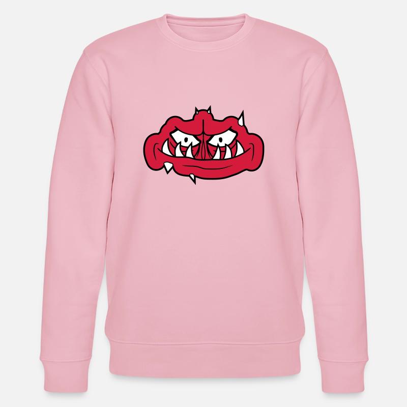 troll gesicht gruseliges - Stanley/Stella Unisex Bio-Sweatshirt CHANGER  - Hellrosa