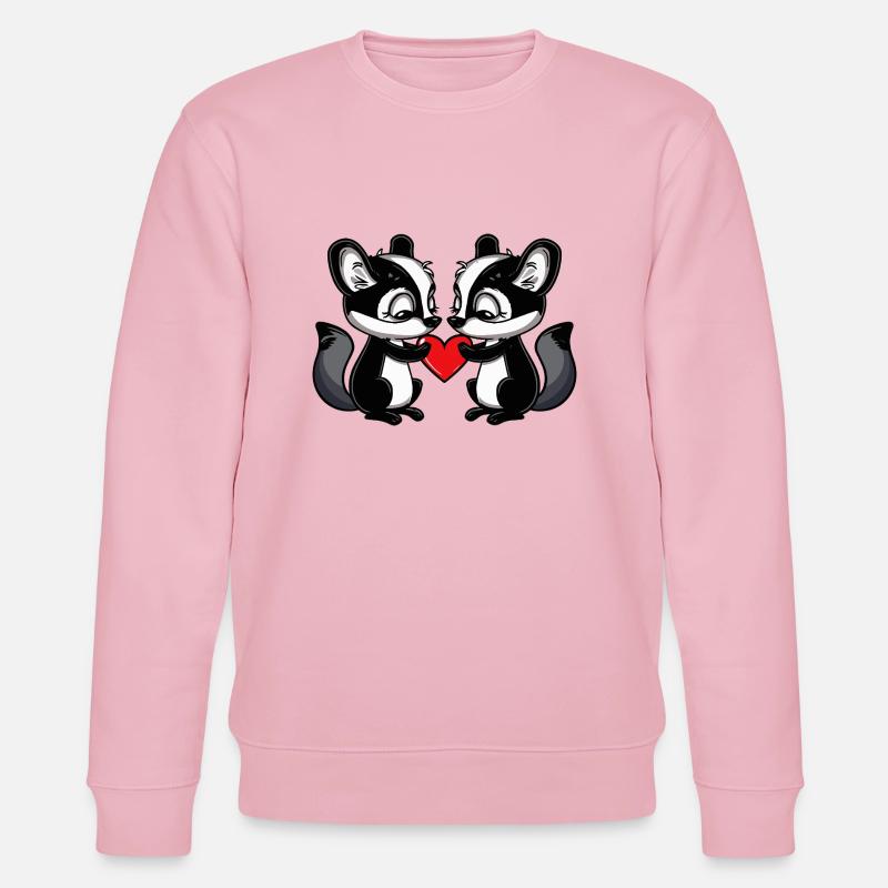 Skunk Couple Saint-Valentin - Sweat bio CHANGER Stanley/Stella Unisexe - rose pâle