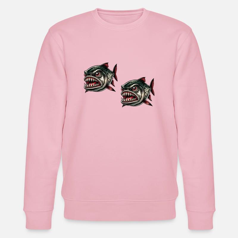piranha comic 2 - Stanley/Stella Unisex Bio-Sweatshirt CHANGER  - Hellrosa
