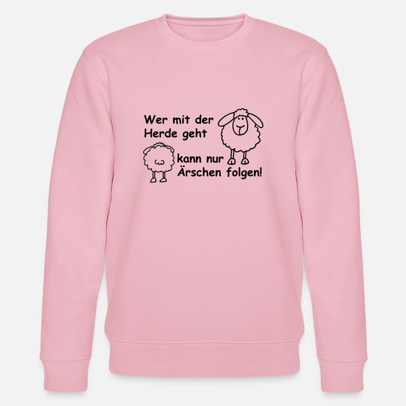 Wer mit der Herde ... - Stanley/Stella Unisex Bio-Sweatshirt CHANGER  - Hellrosa