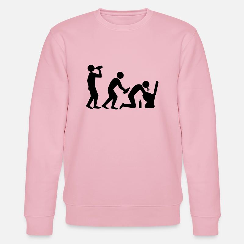 Drunken Evolution - Stanley/Stella CHANGER Unisex Organic Sweatshirt - cotton pink