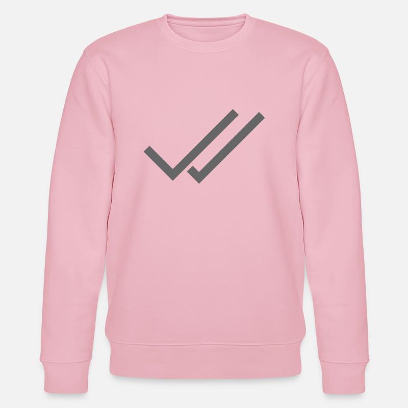Whats App Haken Grau Doppelt - Stanley/Stella Unisex Bio-Sweatshirt CHANGER  - Hellrosa