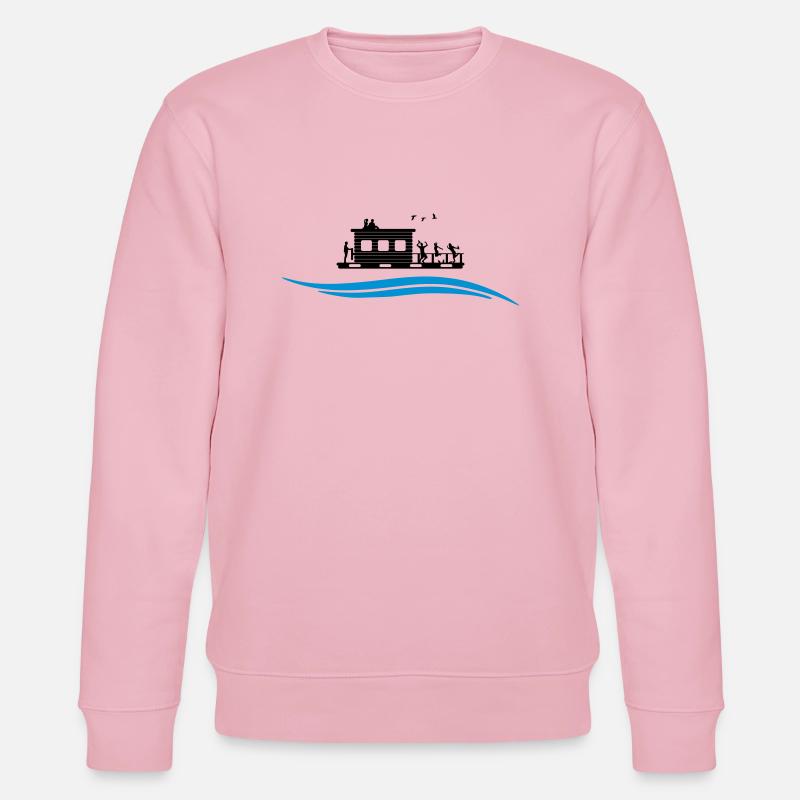 Hausboot Wasser - Stanley/Stella Unisex Bio-Sweatshirt CHANGER  - Hellrosa