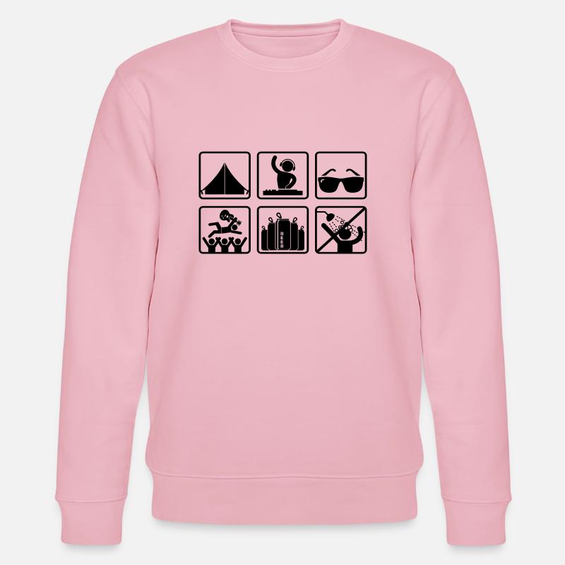 Festival life - Stanley/Stella Unisex Bio-Sweatshirt CHANGER  - Hellrosa
