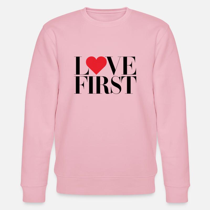 love first - Stanley/Stella Unisex Bio-Sweatshirt CHANGER  - Hellrosa