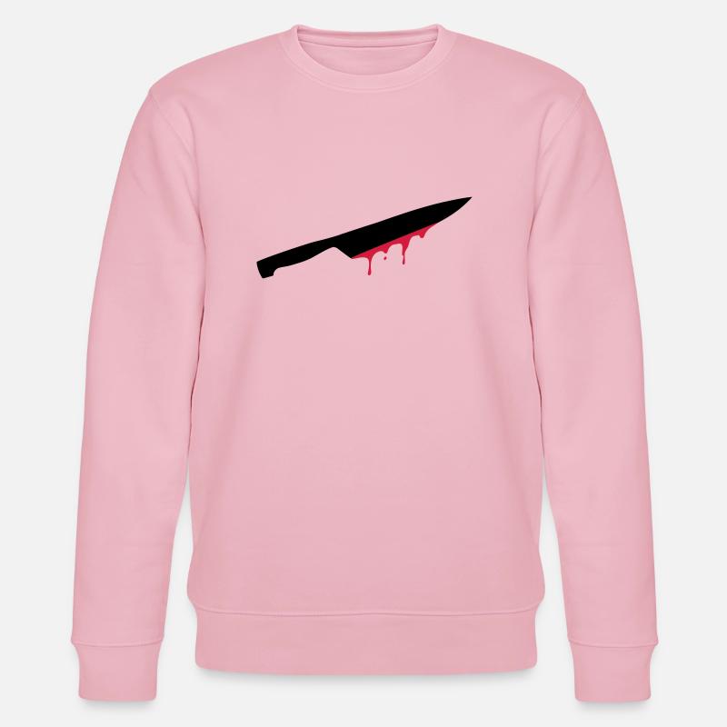 messer, klinge, blut, - Stanley/Stella Unisex Bio-Sweatshirt CHANGER  - Hellrosa