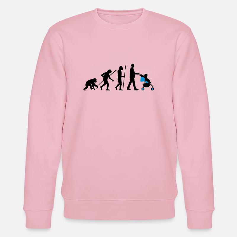 evolution_kinderkarre_032014_mann_b_2c - Stanley/Stella Unisex Bio-Sweatshirt CHANGER  - Hellrosa