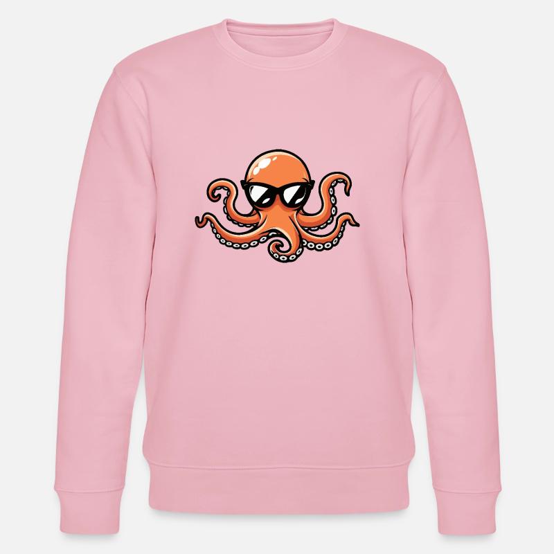 Oktopus Cool Comic - Stanley/Stella Unisex Bio-Sweatshirt CHANGER  - Hellrosa