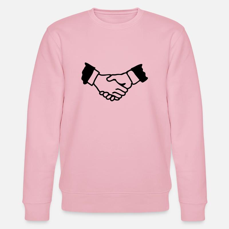 Poignée de main - Line - Sweat bio CHANGER Stanley/Stella Unisexe - rose pâle