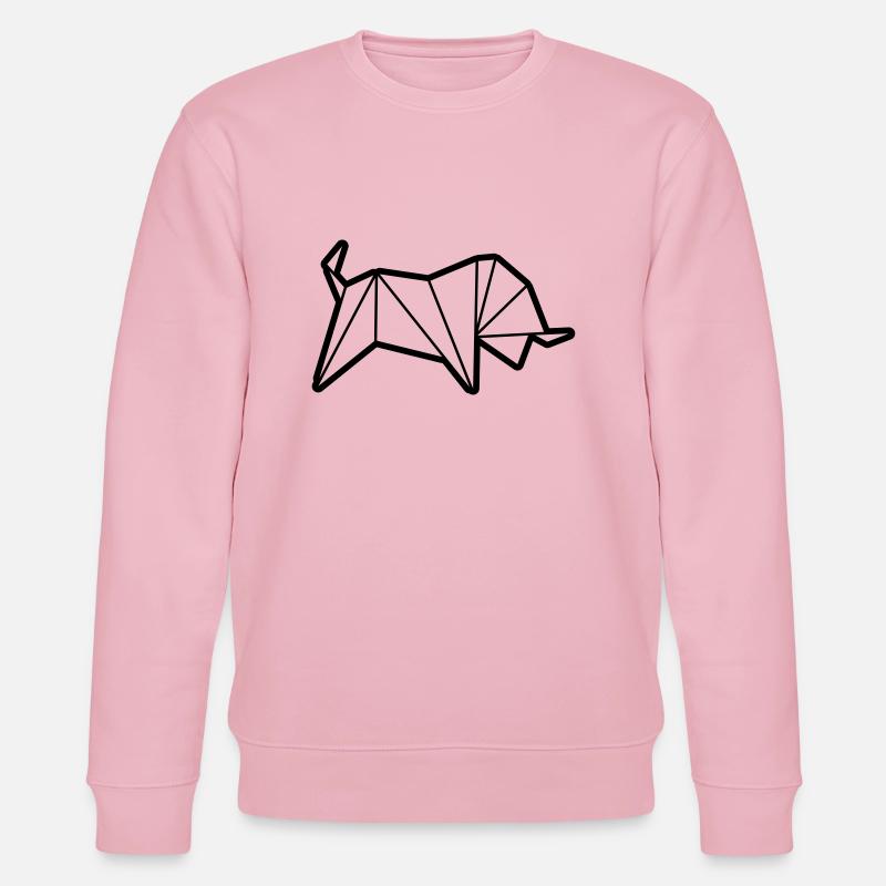 Origami: spanischer Stier - Stanley/Stella Unisex Bio-Sweatshirt CHANGER  - Hellrosa
