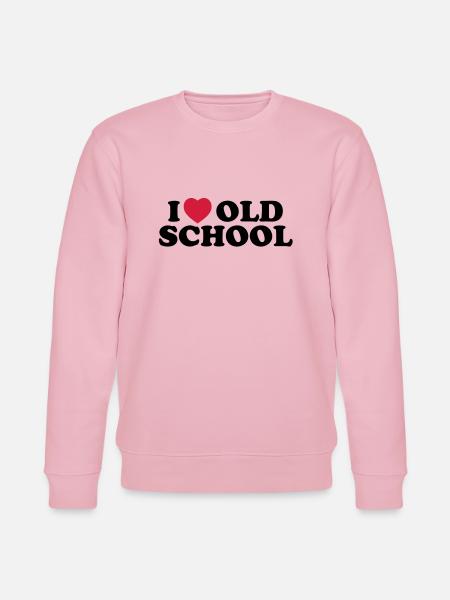 I love old school - Stanley/Stella CHANGER Unisex Organic Sweatshirt - cotton pink