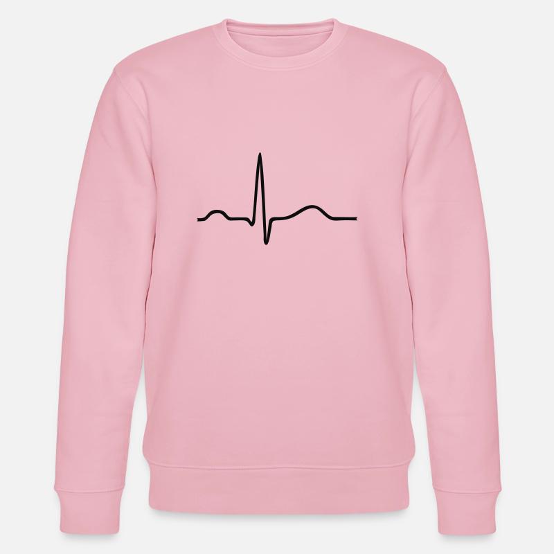 Sinusrhythmus EKG Herzschlag - Stanley/Stella Unisex Bio-Sweatshirt CHANGER  - Hellrosa