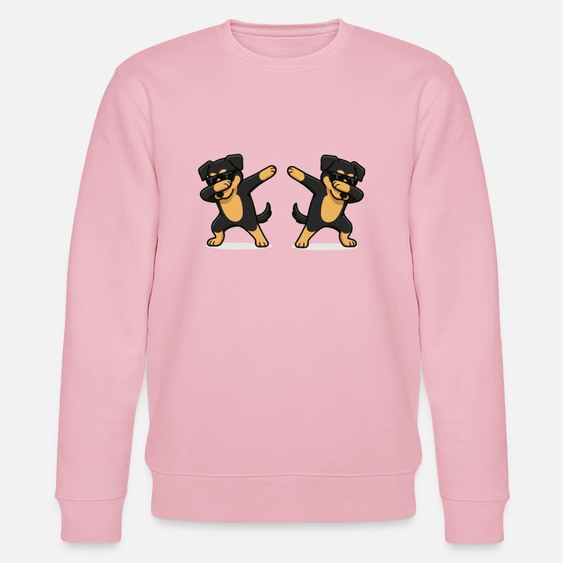 hund comic dabbing 2 - Stanley/Stella Unisex Bio-Sweatshirt CHANGER  - Hellrosa