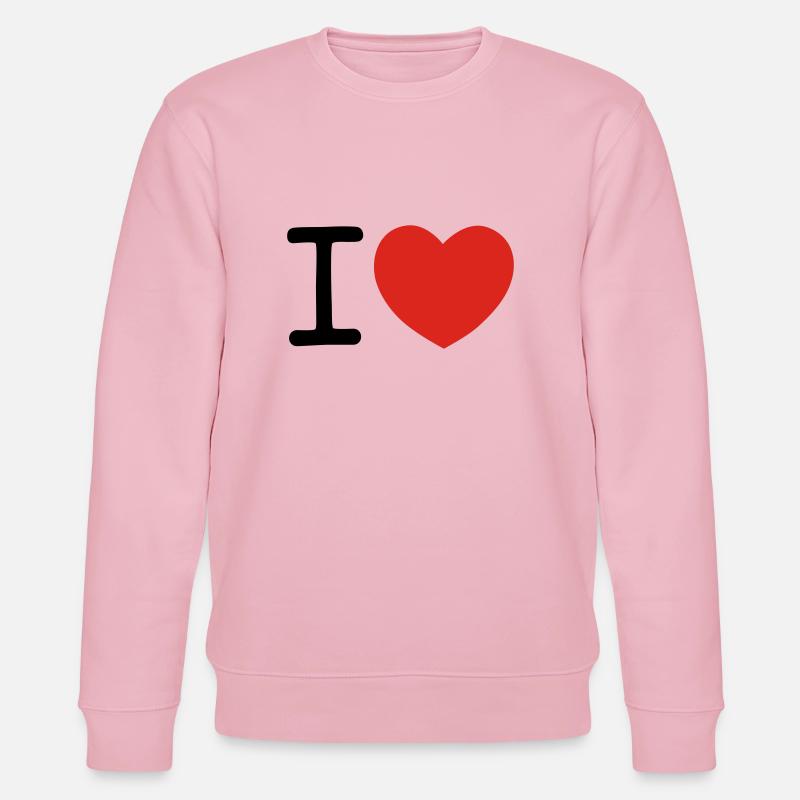 I heart ... - Stanley/Stella Unisex Bio-Sweatshirt CHANGER  - Hellrosa