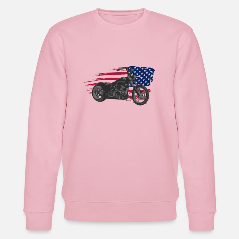 custom bike usa - Stanley/Stella Unisex Bio-Sweatshirt CHANGER  - Hellrosa