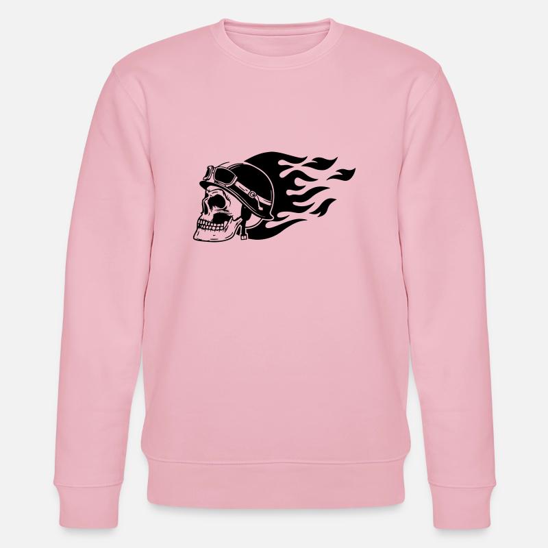 Auf dem Motorrad wird mei - Stanley/Stella Unisex Bio-Sweatshirt CHANGER  - Hellrosa