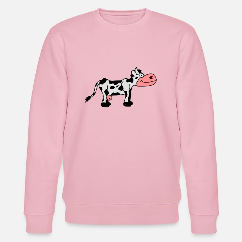 Cow Comic - Stanley/Stella Unisex Bio-Sweatshirt CHANGER  - Hellrosa