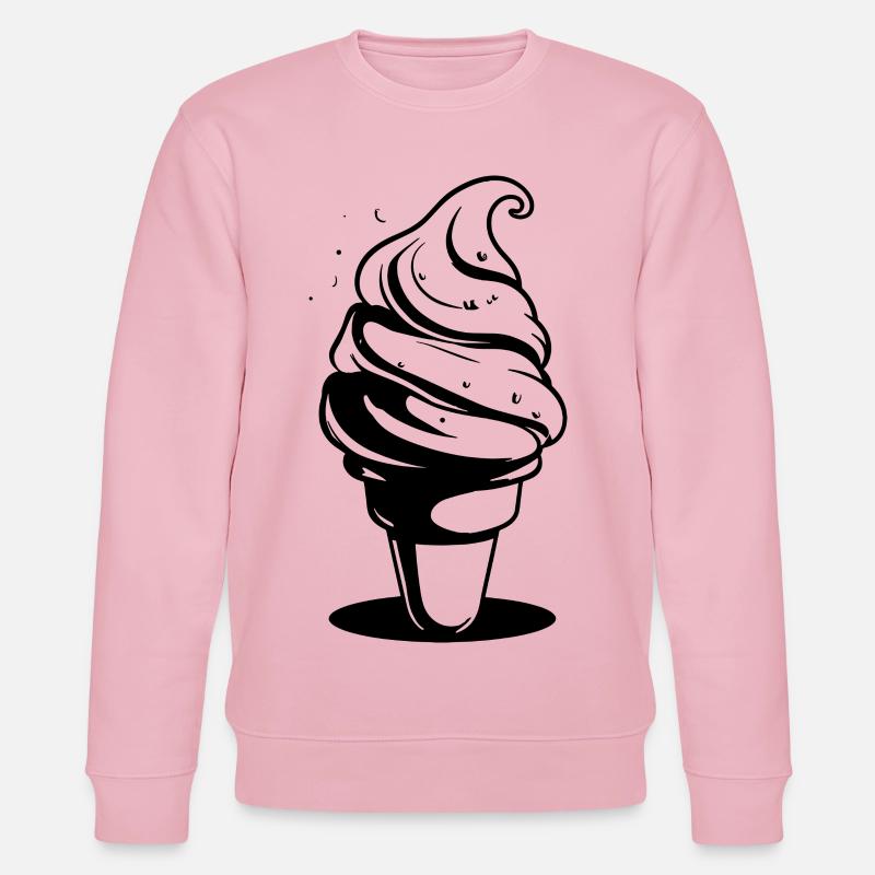 Eiswaffel Skizze - Stanley/Stella Unisex Bio-Sweatshirt CHANGER  - Hellrosa