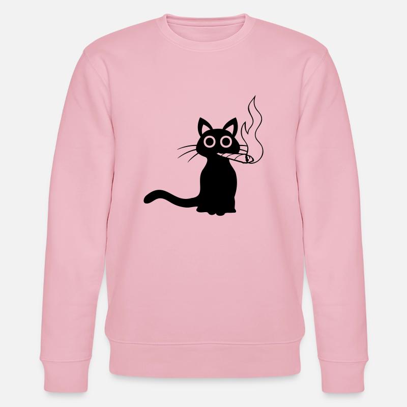 Le chat fume le joint - Sweat bio CHANGER Stanley/Stella Unisexe - rose pâle