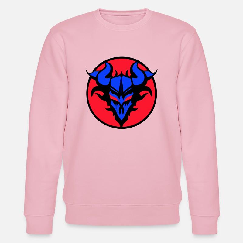 Dämonisch teuflisches Wappen - Stanley/Stella Unisex Bio-Sweatshirt CHANGER  - Hellrosa