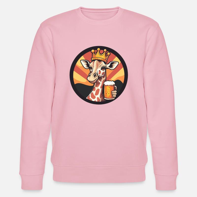 Giraffe Bier - Stanley/Stella Unisex Bio-Sweatshirt CHANGER  - Hellrosa