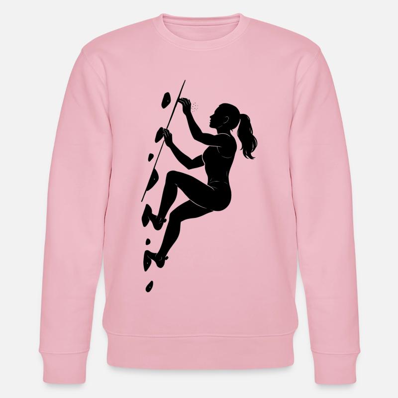 Boulder Silhouette – Aesthetics & Chalk Focus - Stanley/Stella CHANGER Unisex Organic Sweatshirt - cotton pink