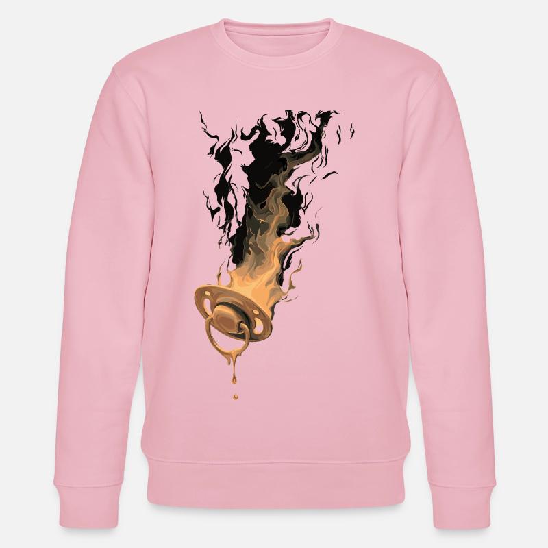 Burning pacifier - Stanley/Stella CHANGER Unisex Organic Sweatshirt - cotton pink