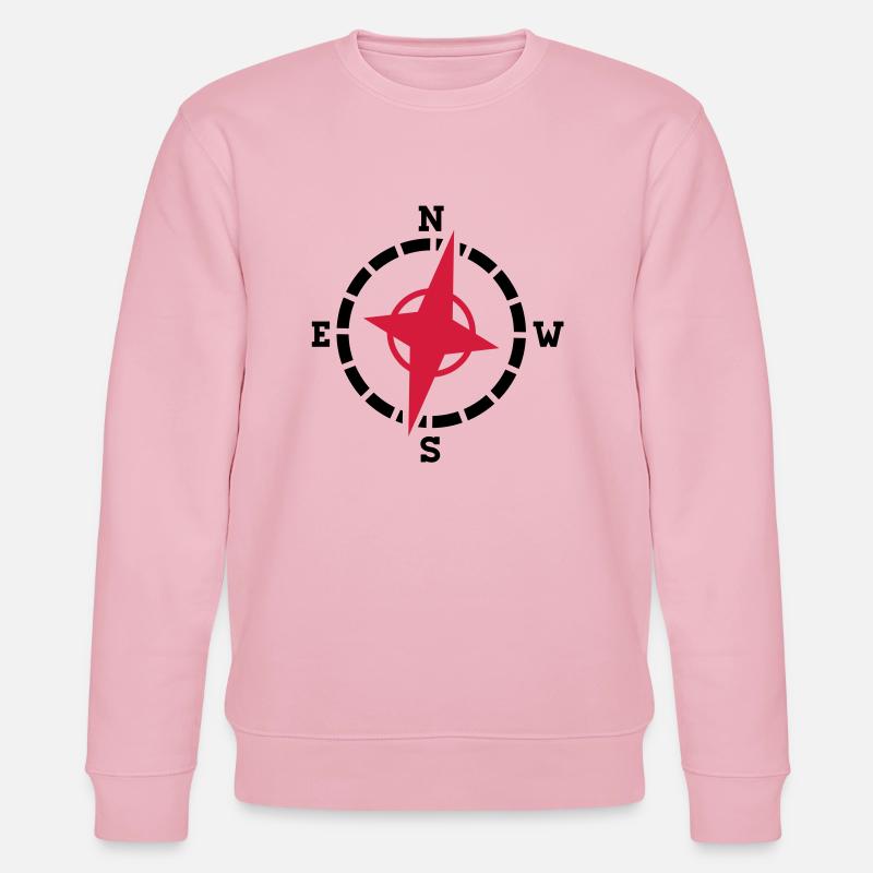 kompass_1__f2 - Stanley/Stella Unisex Bio-Sweatshirt CHANGER  - Hellrosa