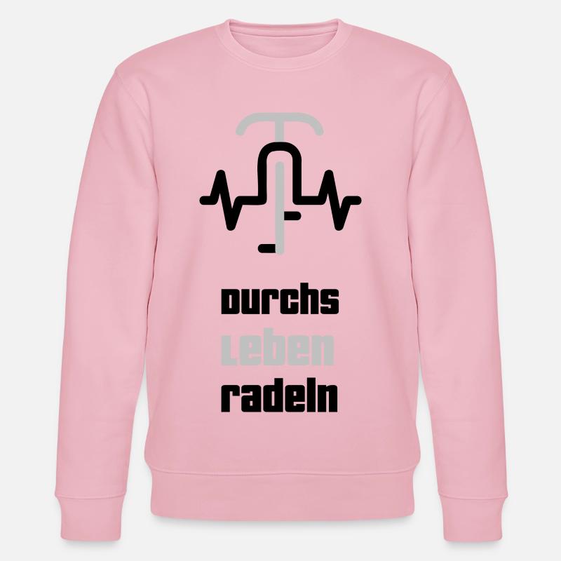 Durchs Leben Radeln - Stanley/Stella Unisex Bio-Sweatshirt CHANGER  - Hellrosa