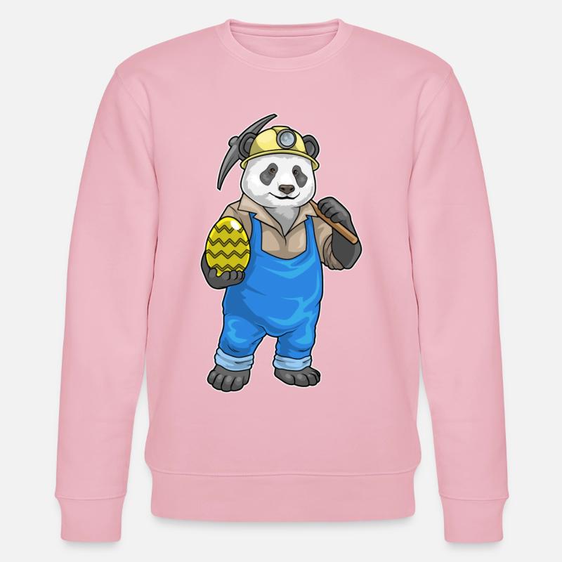 Panda Easter Mining - Sweat bio CHANGER Stanley/Stella Unisexe - rose pâle