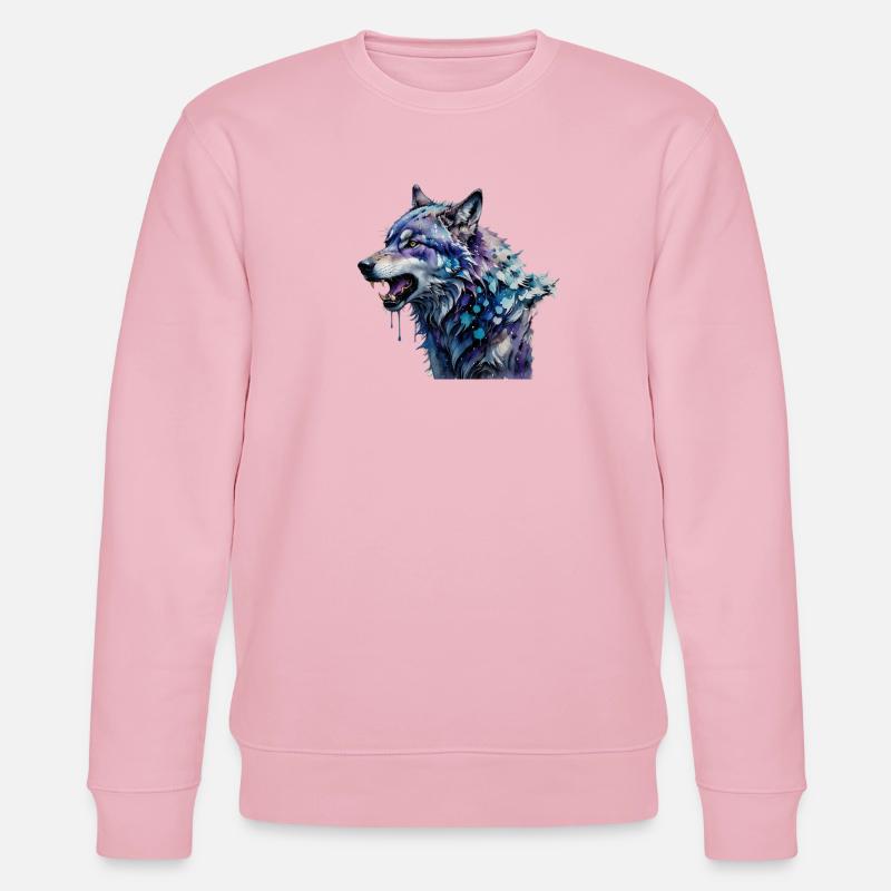 Loup Alpha - Sweat bio CHANGER Stanley/Stella Unisexe - rose pâle