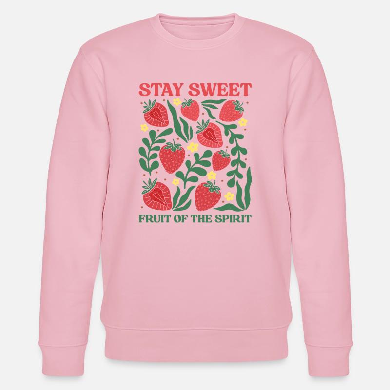 Sommer und erdbeeren - Stanley/Stella Unisex Bio-Sweatshirt CHANGER  - Hellrosa