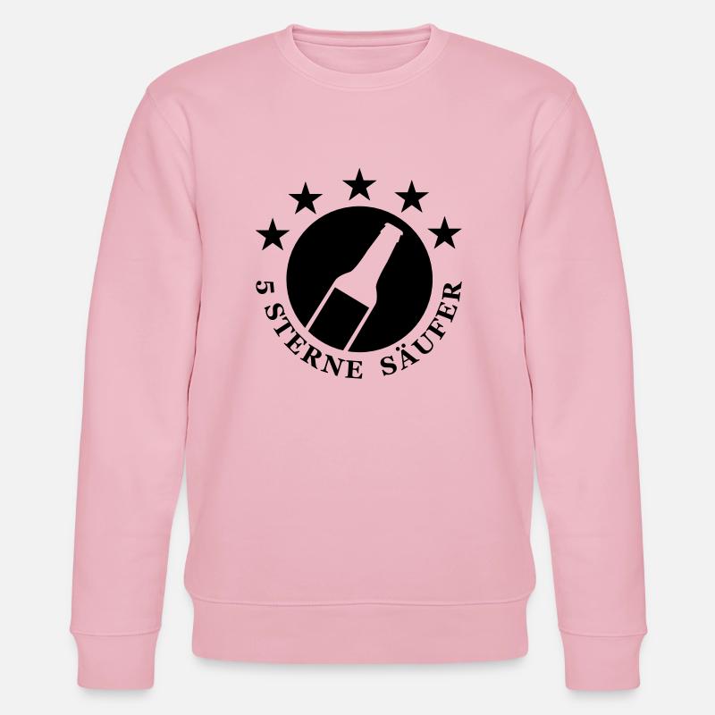 5 Sterne Säufer - Stanley/Stella Unisex Bio-Sweatshirt CHANGER  - Hellrosa