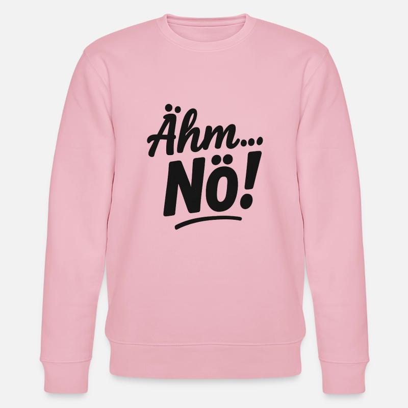 Statement lustiger Spruch Ähm Nö - Stanley/Stella Unisex Bio-Sweatshirt CHANGER  - Hellrosa