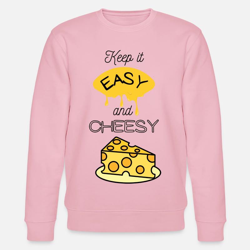 Easy Käse Meme - Stanley/Stella Unisex Bio-Sweatshirt CHANGER  - Hellrosa