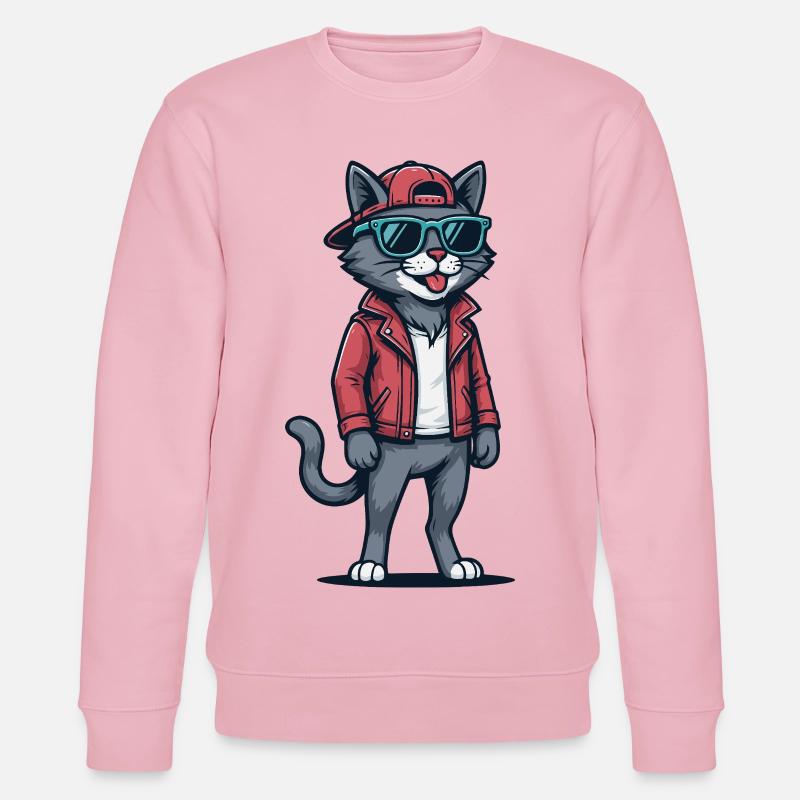Cool Cat Vibes - Stanley/Stella Unisex Bio-Sweatshirt CHANGER  - Hellrosa