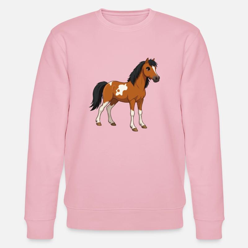 Pferd klein echt - Stanley/Stella Unisex Bio-Sweatshirt CHANGER  - Hellrosa