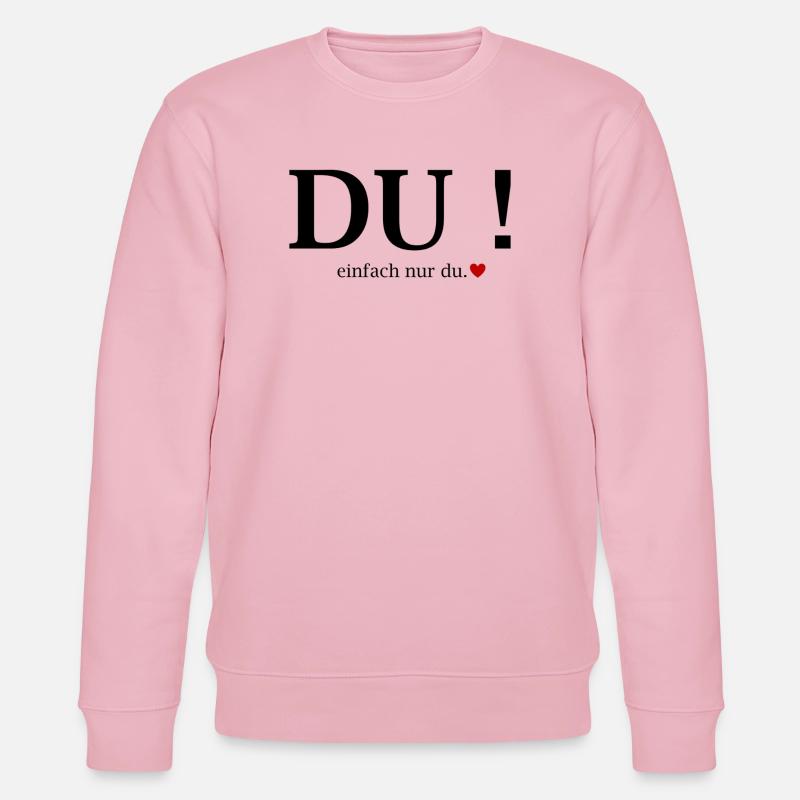 Du! Einfach Nur Du Herz - Stanley/Stella Unisex Bio-Sweatshirt CHANGER - Hellrosa