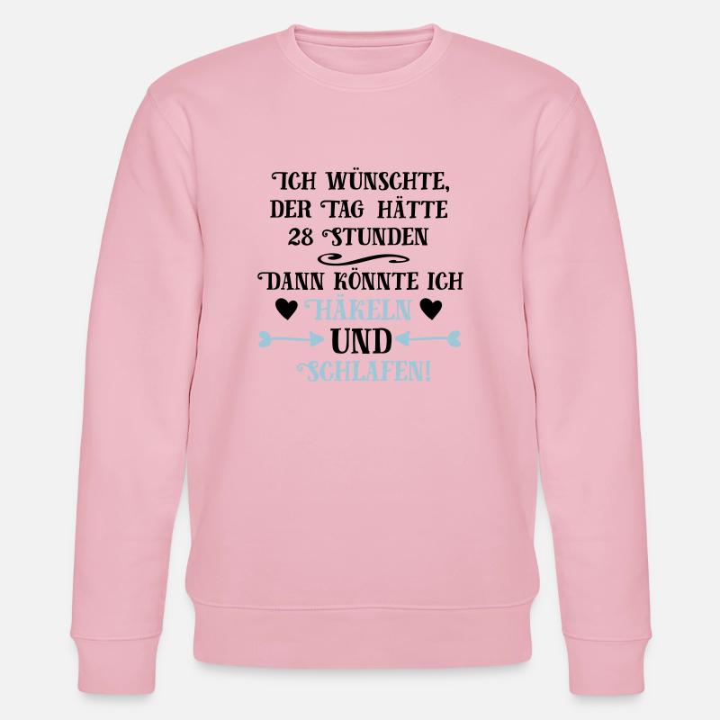 Häkeln und Schlafen Geschenk - Stanley/Stella Unisex Bio-Sweatshirt CHANGER  - Hellrosa