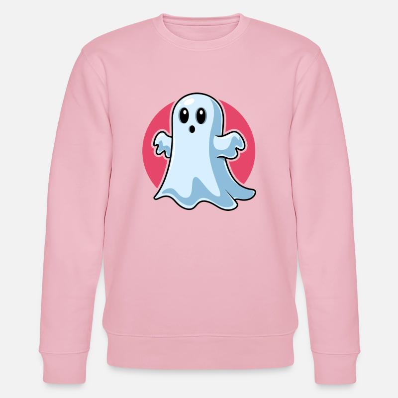 Gruseliger süßer Geist - Stanley/Stella Unisex Bio-Sweatshirt CHANGER  - Hellrosa