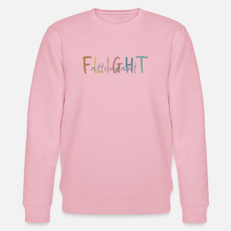 Flugbegleiter Geschenk - Flight Attendant Geschenk - Stanley/Stella Unisex Bio-Sweatshirt CHANGER - Hellrosa