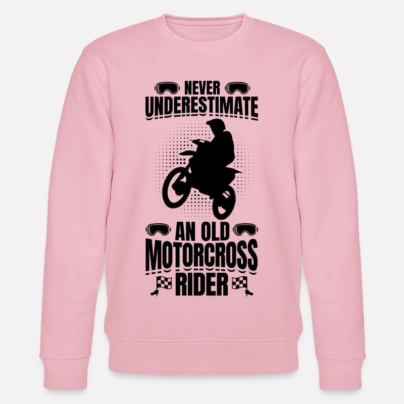 Papi motocross - Sweat bio CHANGER Stanley/Stella Unisexe - rose pâle