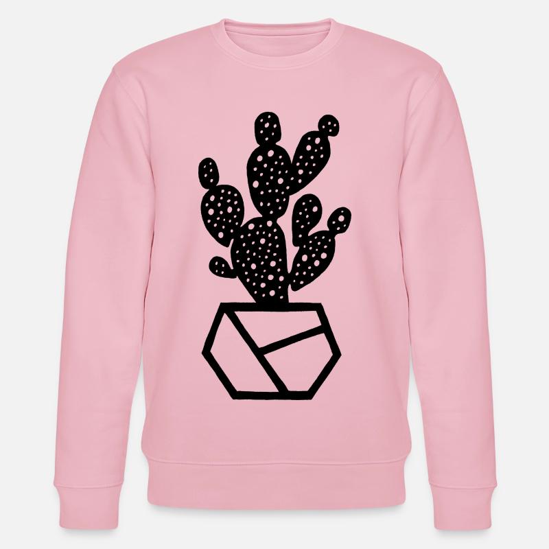 Schwarzer Kaktus - Stanley/Stella Unisex Bio-Sweatshirt CHANGER  - Hellrosa