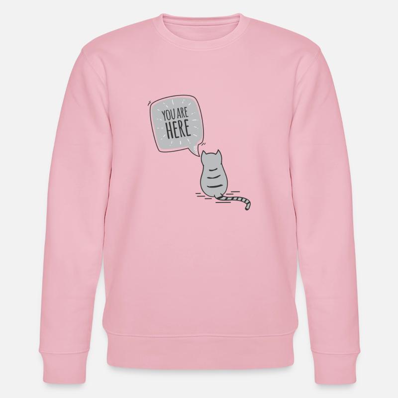 Katze - Stanley/Stella Unisex Bio-Sweatshirt CHANGER  - Hellrosa