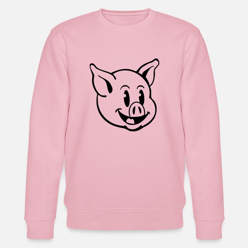 pig_comic_t1 - Stanley/Stella CHANGER Unisex Organic Sweatshirt - cotton pink