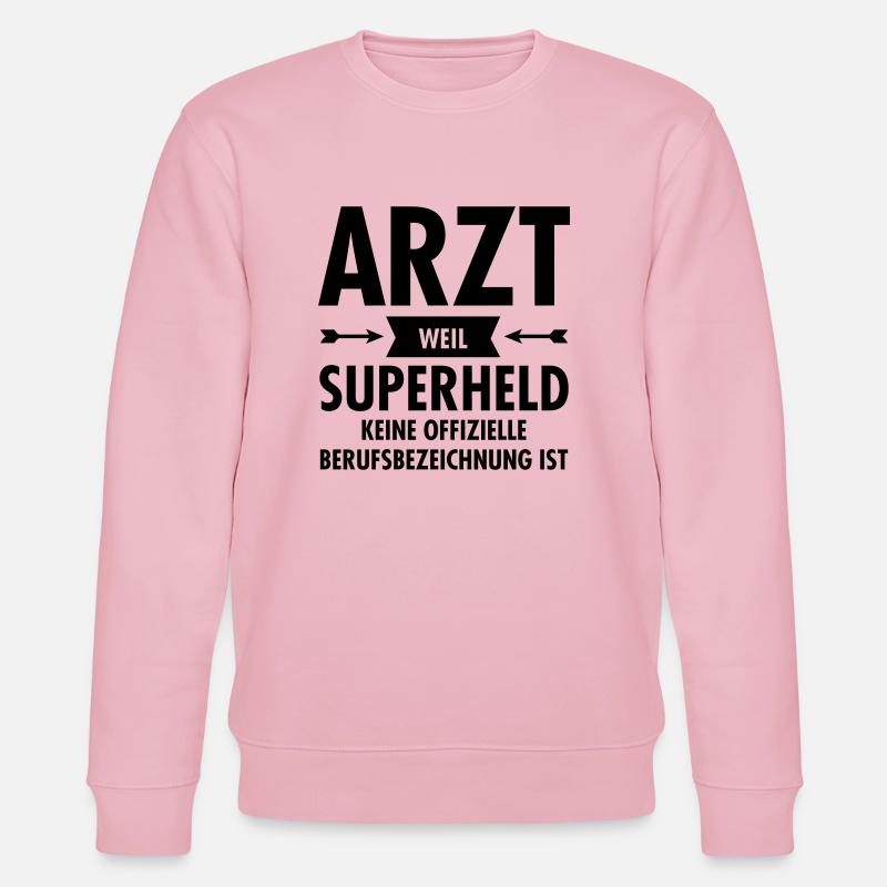 Arzt - Superheld - Stanley/Stella Unisex Bio-Sweatshirt CHANGER  - Hellrosa