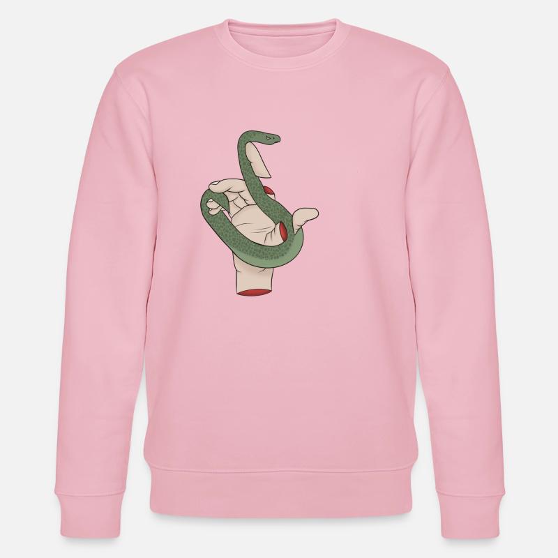Serpent à la main - Sweat bio CHANGER Stanley/Stella Unisexe - rose pâle