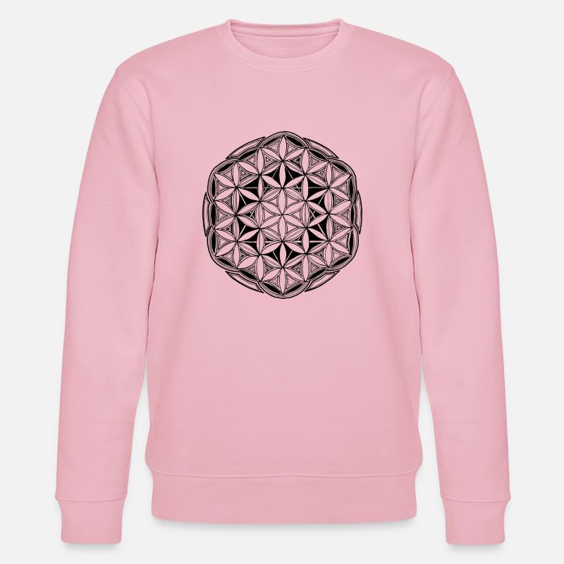 Blume Des Lebens Motiv - Stanley/Stella Unisex Bio-Sweatshirt CHANGER - Hellrosa