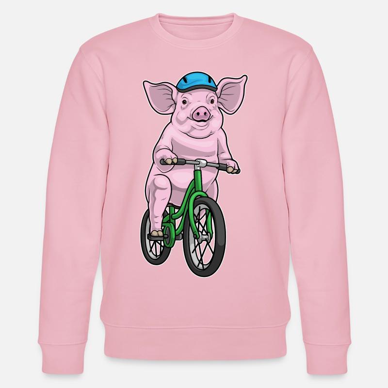 Vélo cochon - Sweat bio CHANGER Stanley/Stella Unisexe - rose pâle