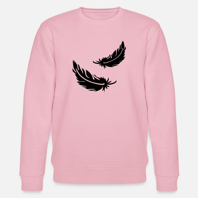 Two flying feathers - Stanley/Stella CHANGER Unisex Organic Sweatshirt - cotton pink